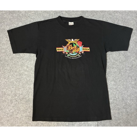 Harley-Davidson Other - Vintage Bike Week Mens M Shirt Black 90s Sturgis Daytona Harley Davidson USA Y2K